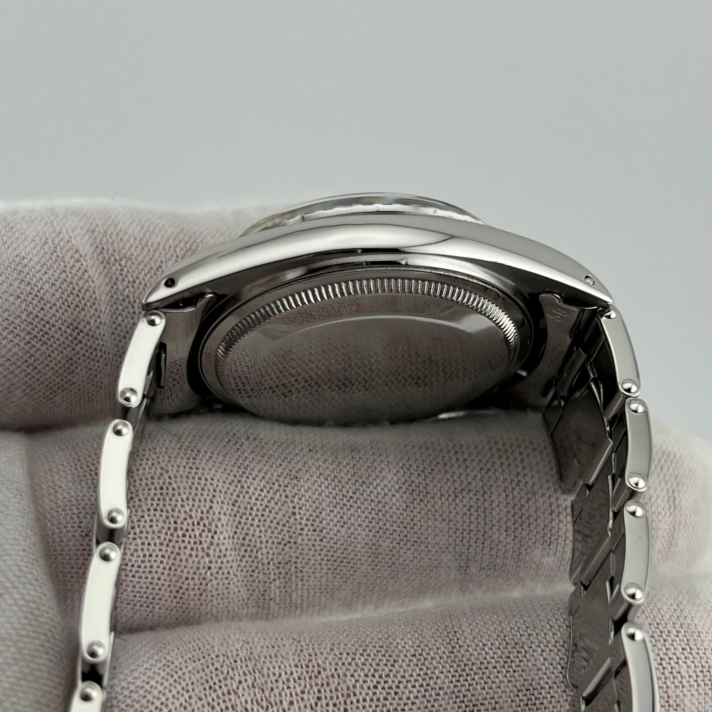 Rolex Datejust 1603 36mm Quadrante Argento Acciaio Inox Scatola di Carta in vendita 3