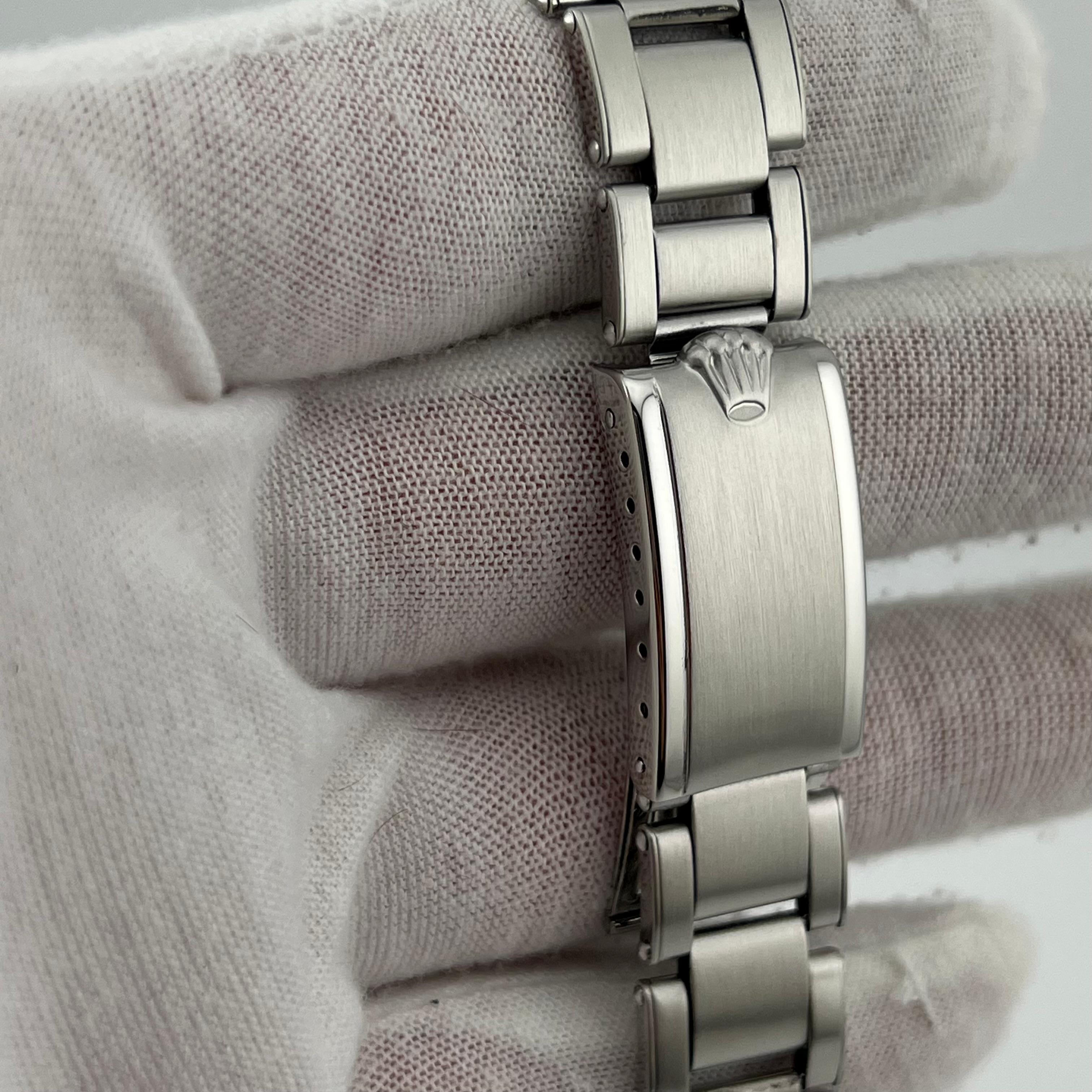Rolex Datejust 1603 36mm Quadrante Argento Acciaio Inox Scatola di Carta in vendita 4