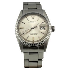 Rolex Datejust 1603 36mm Quadrante Argento Acciaio Inox Scatola di Carta