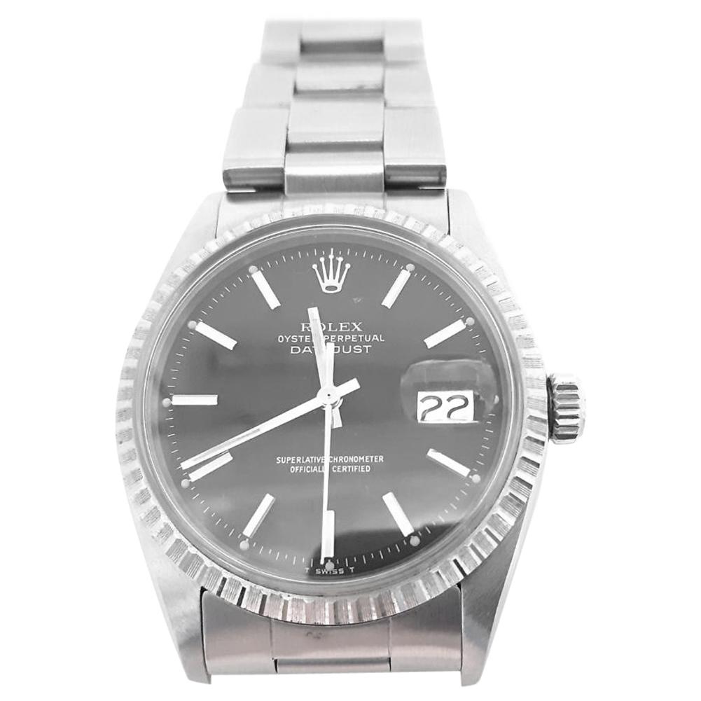 Rolex Datejust 1603, Black Dial, Certified and Warranty