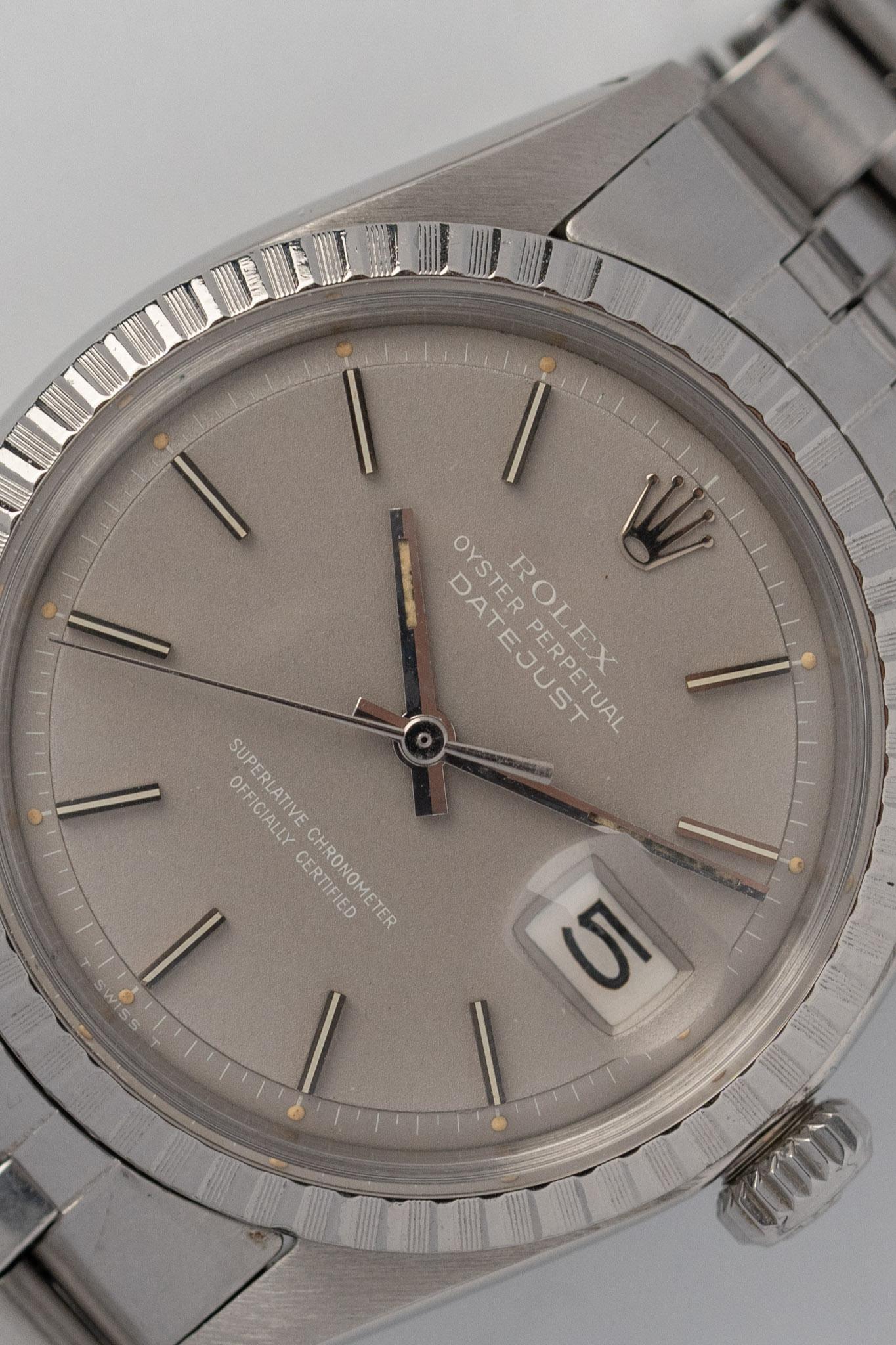 Rolex Datejust 1603 'Ghost' Quadrante Grigio 3.5m Seriale 1979 Set completo in vendita 12