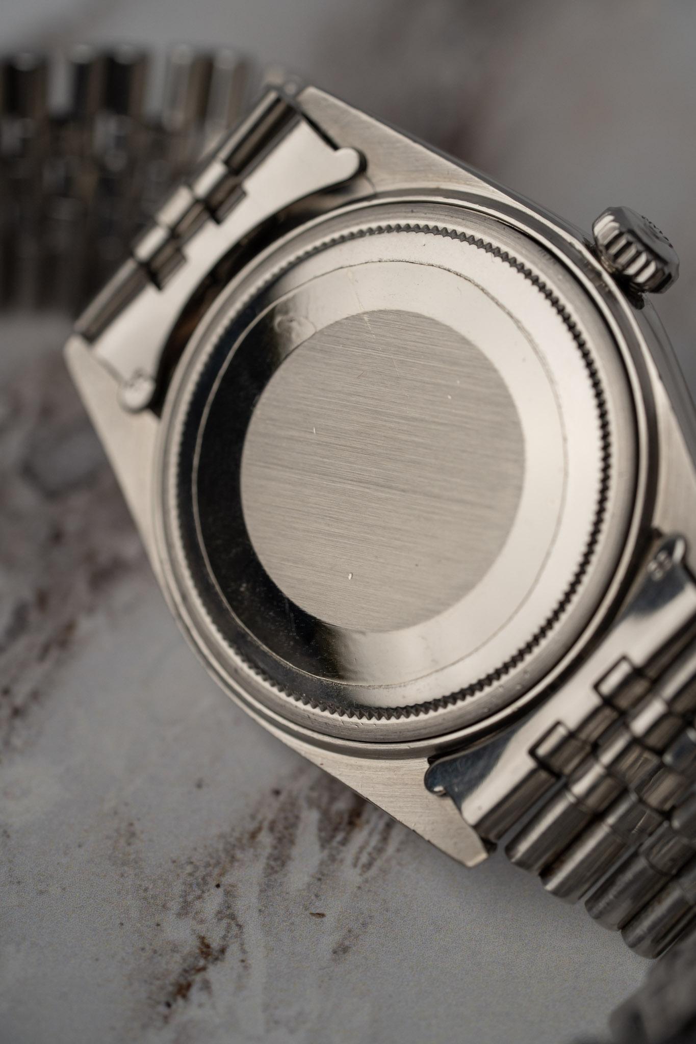 Rolex Datejust 1603 'Ghost' Quadrante Grigio 3.5m Seriale 1979 Set completo in vendita 2