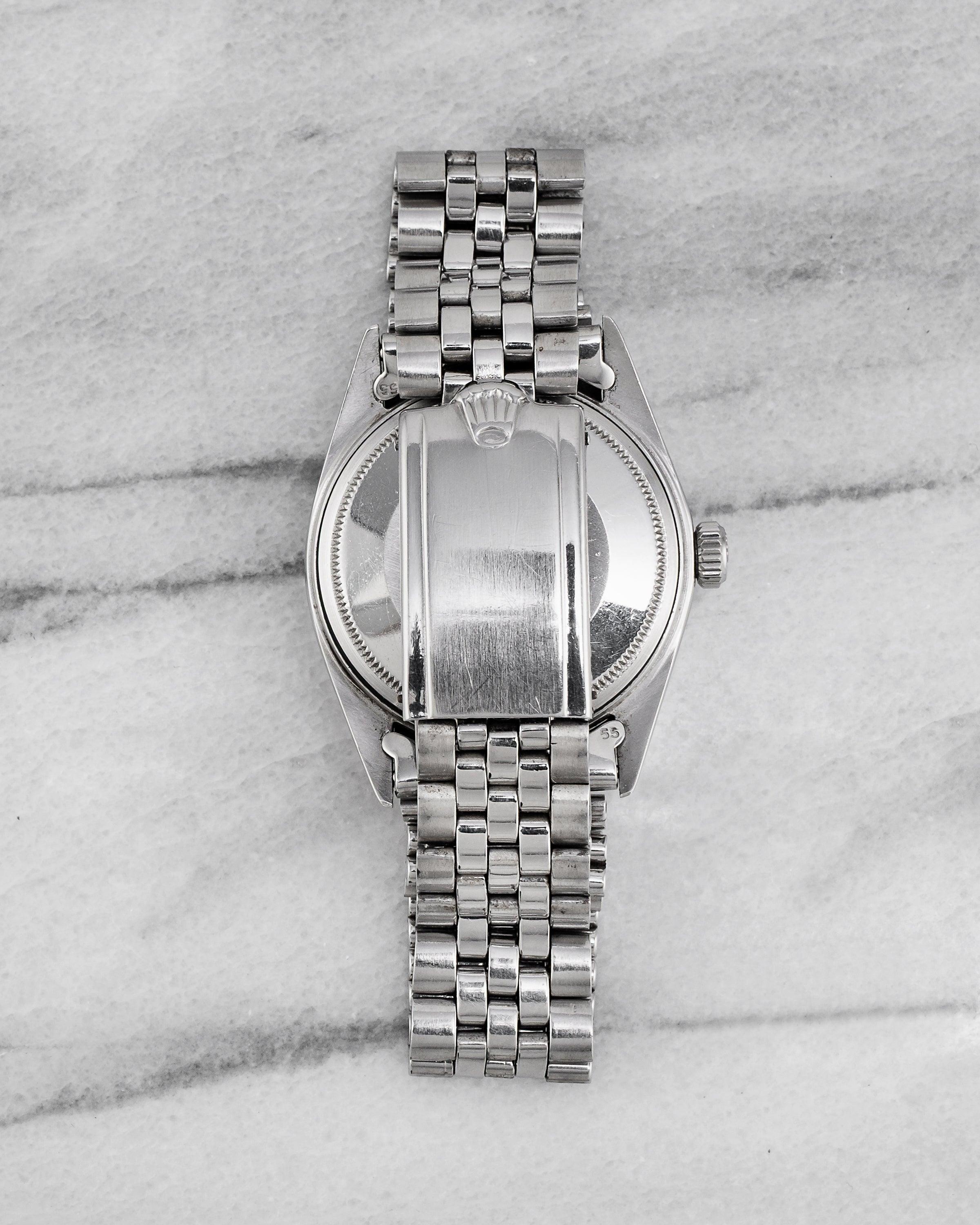 Montre Rolex Datejust 1603 à cadran gris en acier, années 1970 Bon état - En vente à New York, NY