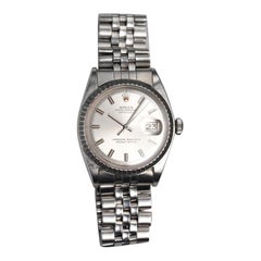 Montre Rolex Datejust 1603 Silver Wideboy Dial en Silver, années 1970