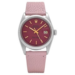 Rolex Datejust 1603 Edelstahl Aftermarket Rotes Zifferblatt