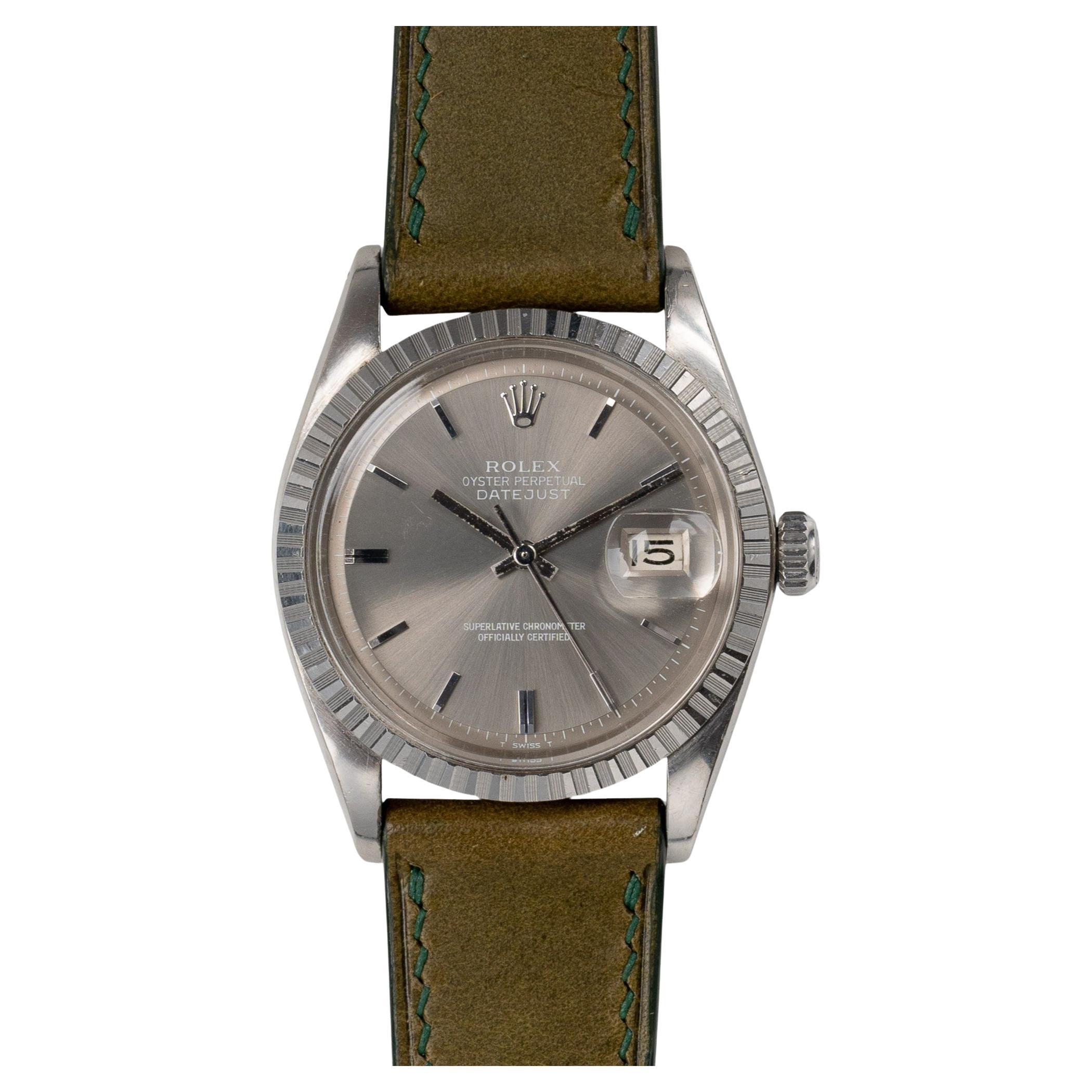 Rolex Datejust 1603 Sunburst Grau Nicht Lume Zifferblatt 2.7m Serie 1971 im Angebot