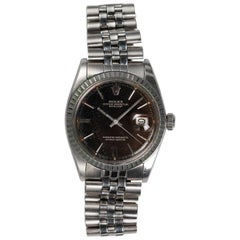 Rolex Datejust 1603 Tropische Uhr mit vergoldetem Zifferblatt aus Edelstahl, 1967