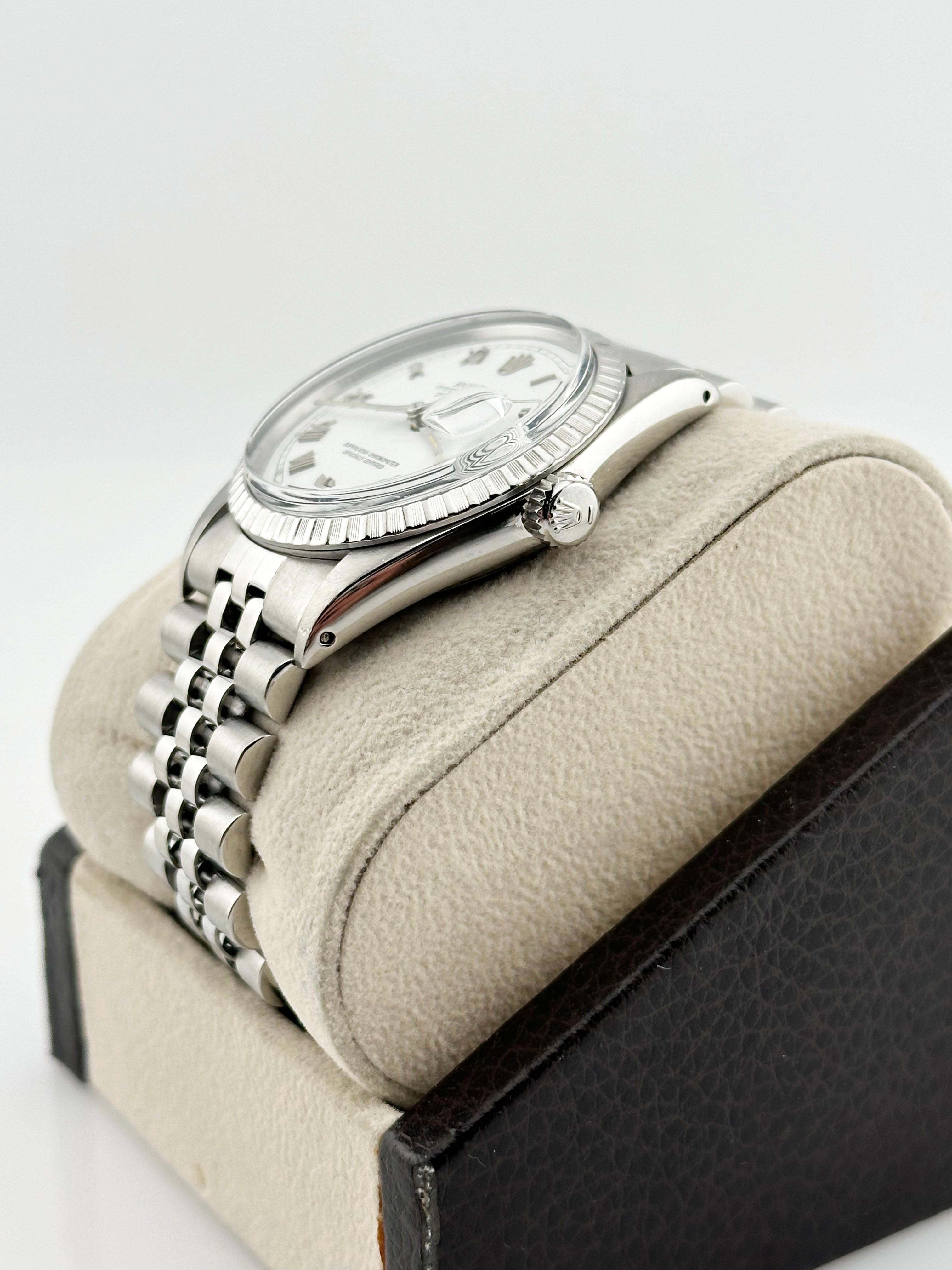 Rolex Datejust 16030 36mm White Roman Dial Stainless Steel Jubilee Band 1