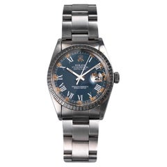 Rolex Datejust 16030 Blau Buckley Zifferblatt Stahl Uhr, 1980er Jahre