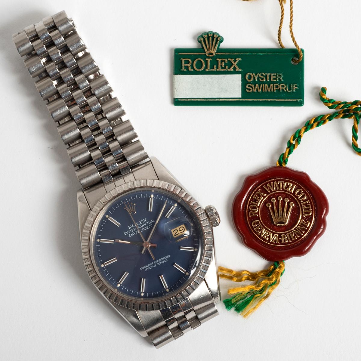 Rolex Datejust 16030, Blue Matt Denim Dial, 36mm Case, With Swing Tag, Year 1985 For Sale 1
