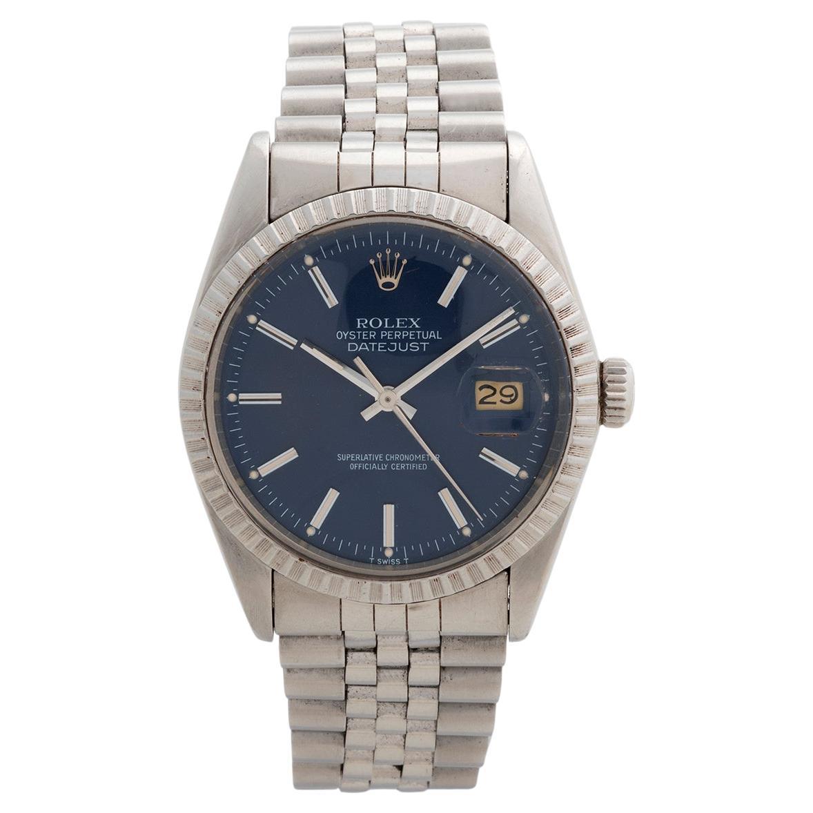 Rolex Datejust 16030, Blue Matt Denim Dial, 36mm Case, With Swing Tag, Year 1985 For Sale