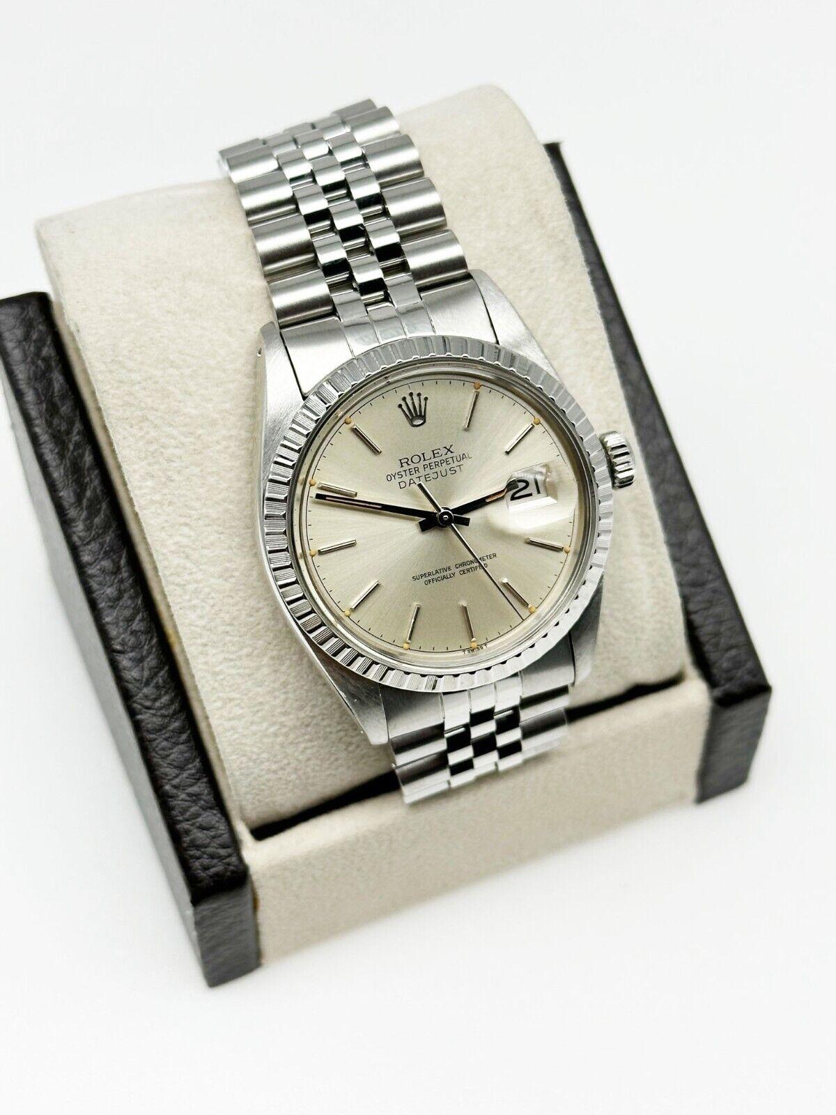 Rolex Datejust 16030 Silber Zifferblatt Edelstahl Schachtelpapier 1