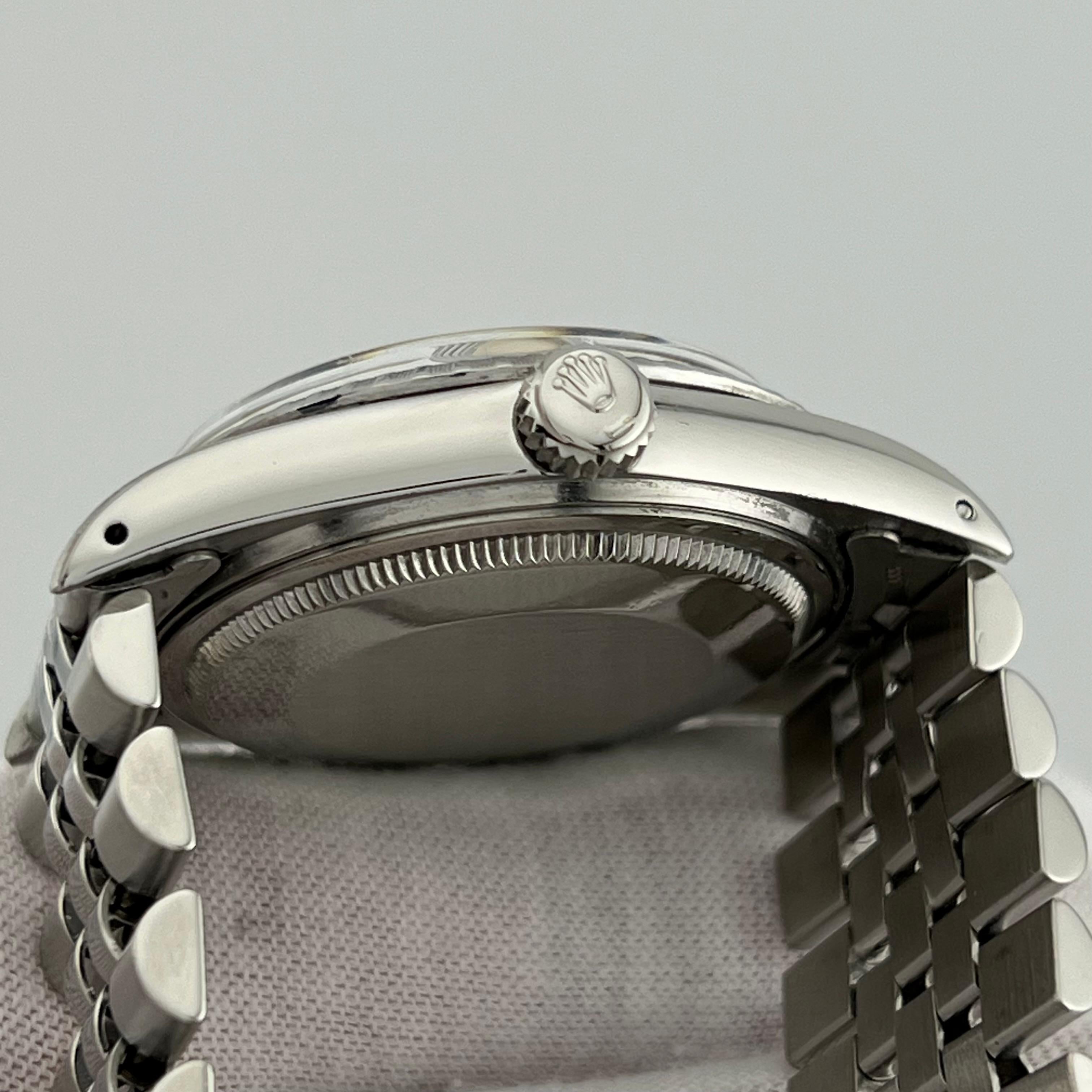 Rolex Datejust 16030 Silber Zifferblatt Edelstahl Jubiläumsband 36mm im Angebot 2