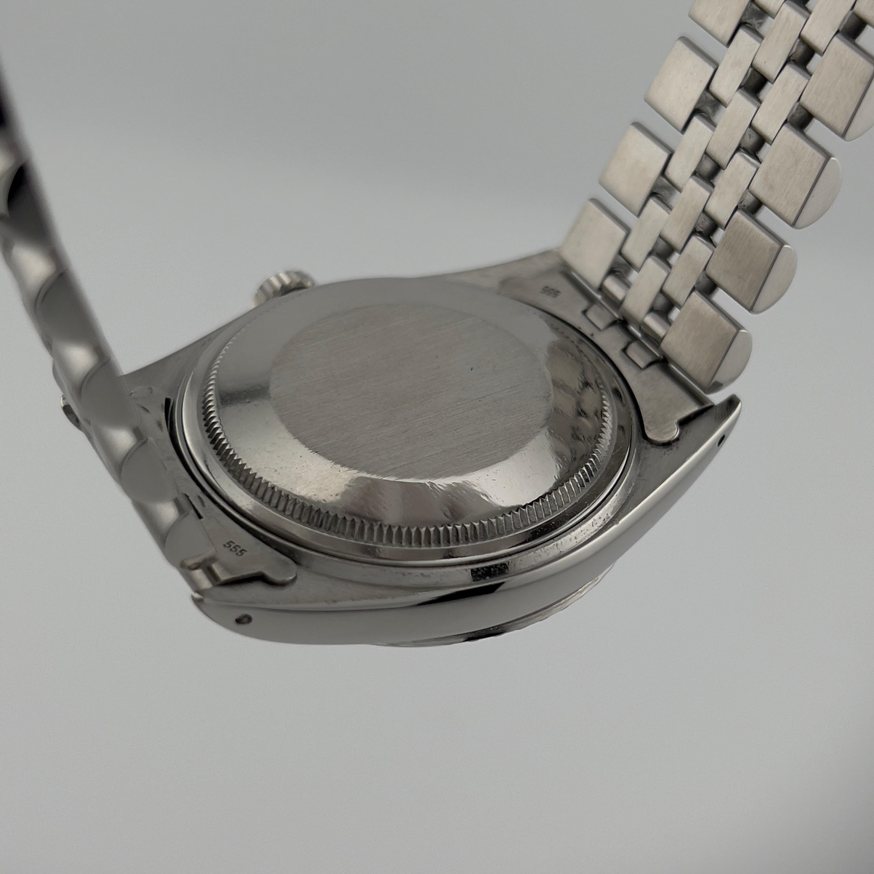 Rolex Datejust 16030 Silber Zifferblatt Edelstahl Jubiläumsband 36mm im Angebot 5