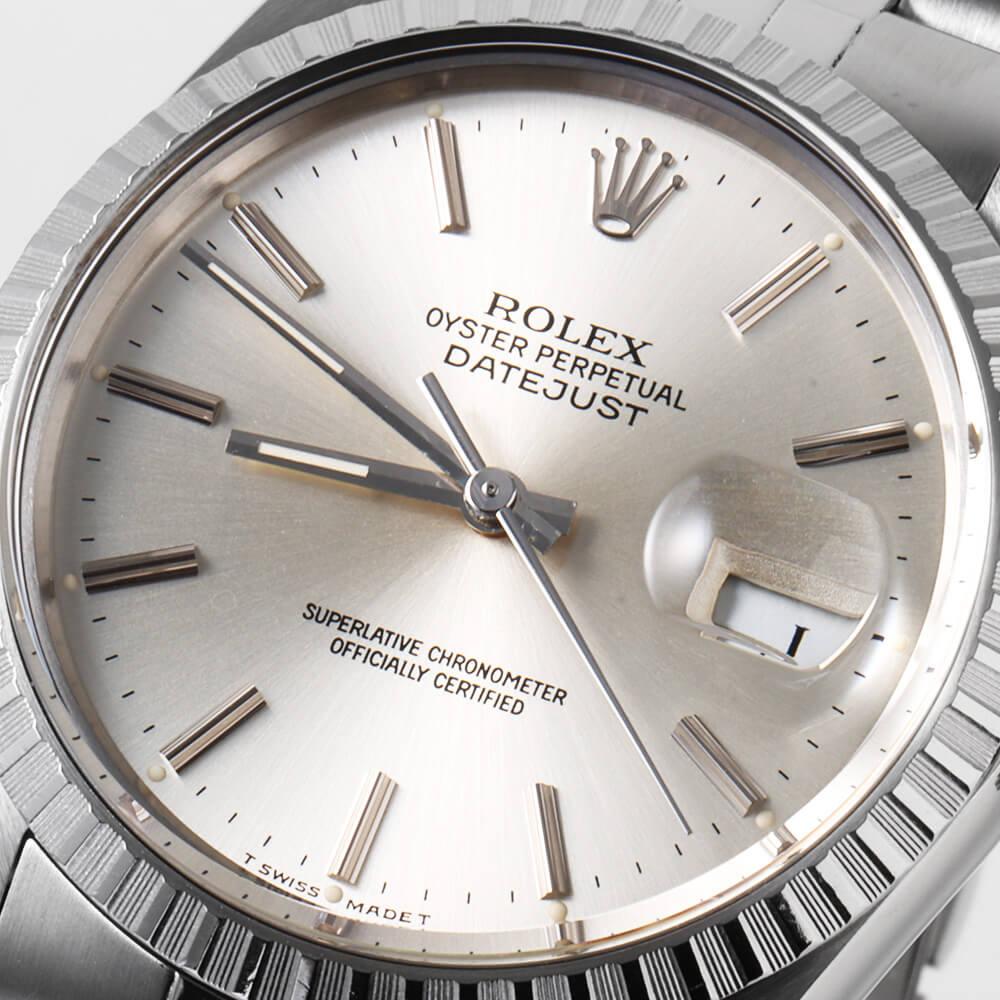 Rolex Datejust 16030 Silver Dial Stainless Steel R-Series Men's Watch Used 3