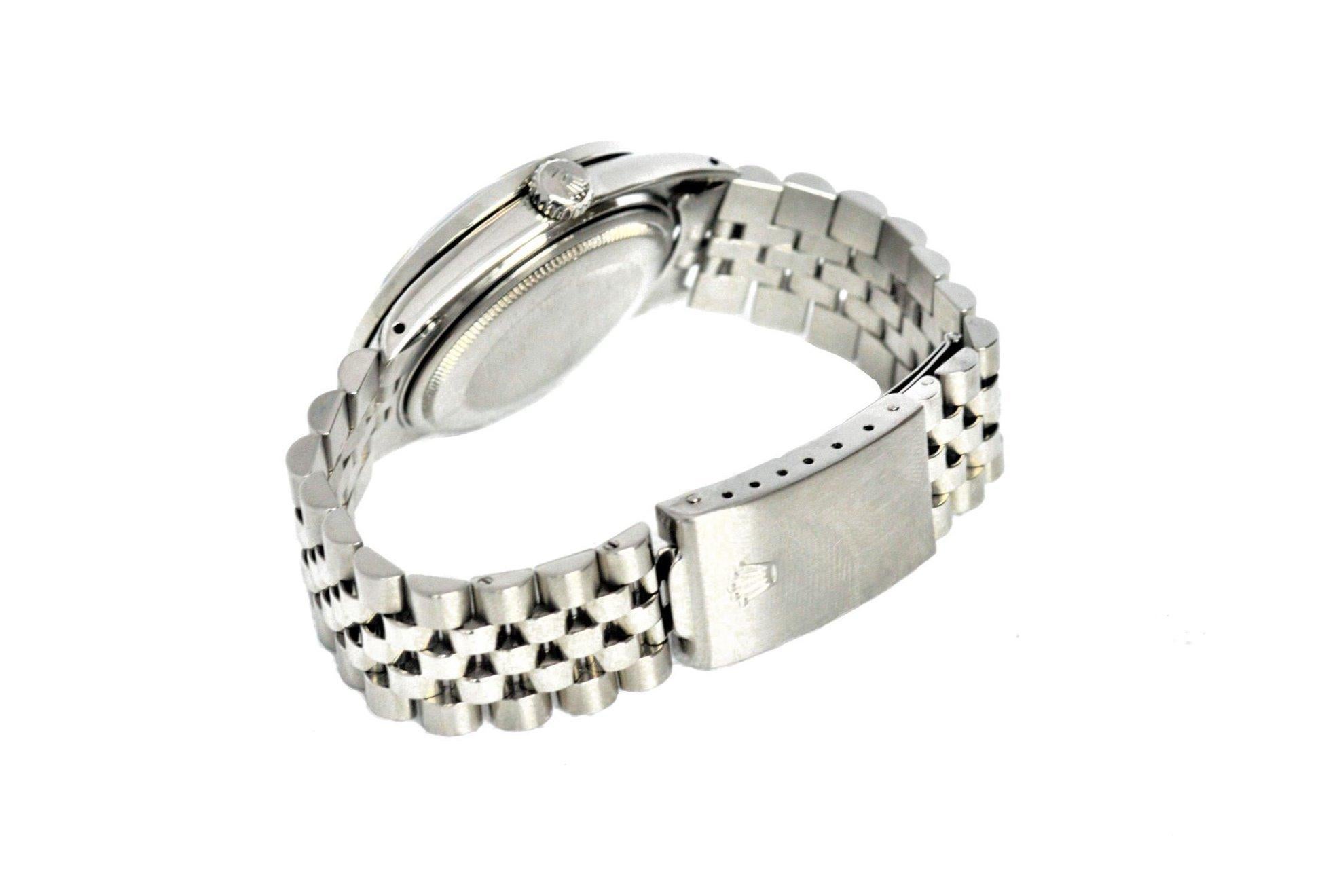 Men's Rolex Datejust 16030 Silver Diamond