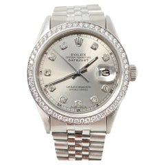 Rolex Datejust 16030 Silver Diamond