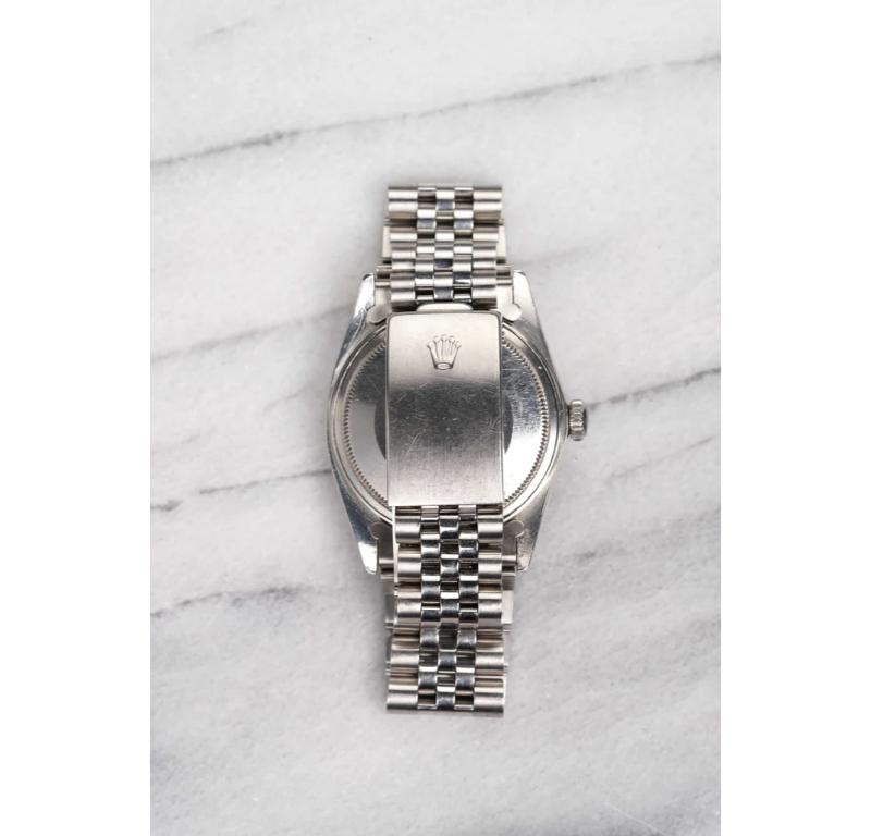 Women's or Men's Rolex Datejust 16030 White Roman Dial Watch in Steel case, 1980s For Sale