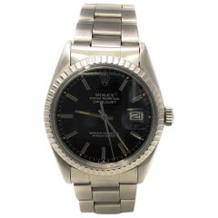 Rolex Datejust 16030 With 7.7 in. Band & Black Dial