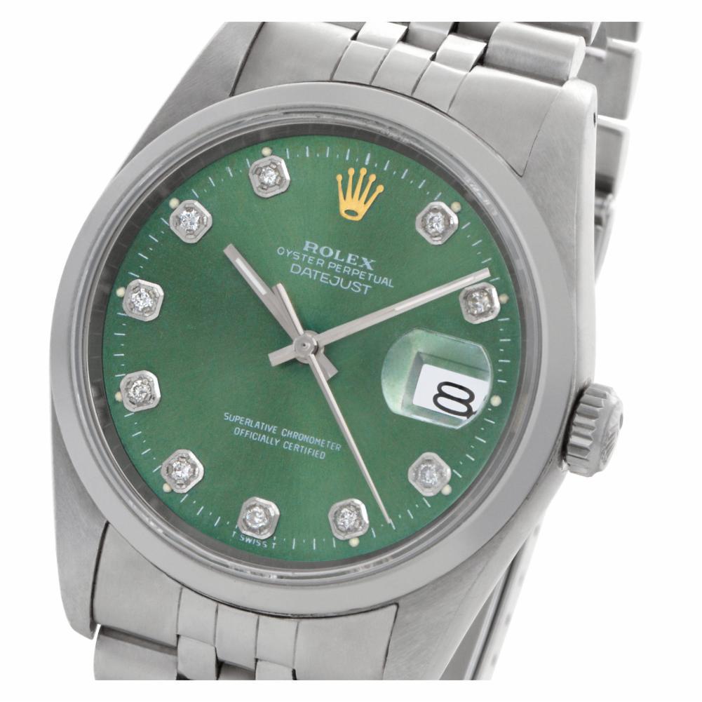 Men's Rolex Datejust 16200, Green Dial, Certified and Warranty