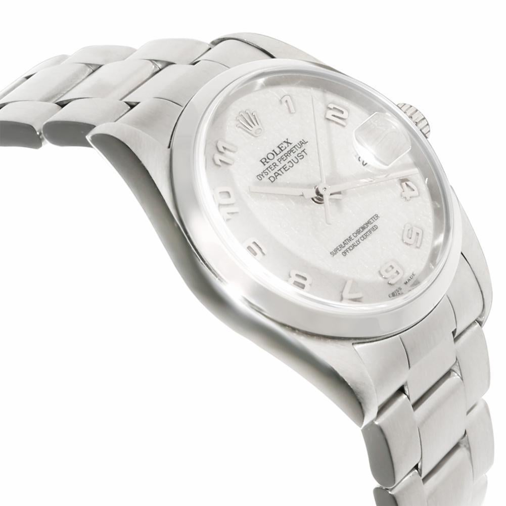 Contemporary Rolex Datejust 16200, Ivory Dial, Certified and Warranty