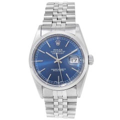 Rolex Datejust 16200, Blue Dial, Certified and Warranty
