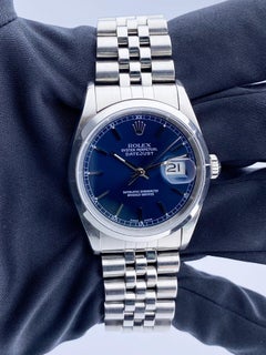 Rolex Datejust 16200 Blue Dial Mens Watch
