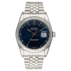 Rolex Datejust 16200 Blue Dial Mens Watch