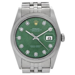 Rolex Datejust 16200, Green Dial, Certified and Warranty