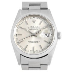 Rolex Datejust 16200 Silver Bar A No. - Elegant Vintage Men's Timepiece