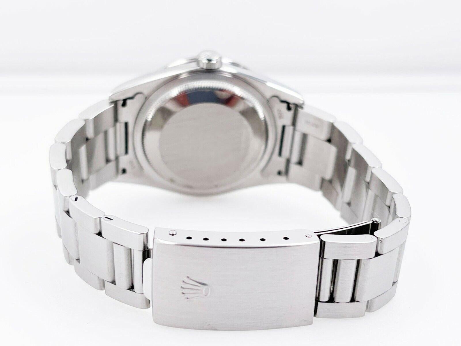 Women's or Men's Rolex Datejust 16200 Silver Dial Diamond Bezel Stainless Steel 2005 For Sale