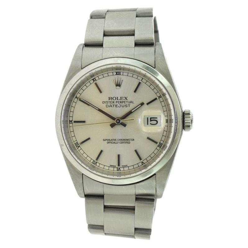 Rolex Datejust 16200 Silver Dial Stainless Steel Automatic Watch