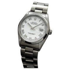 Rolex Datejust 16200 White Roman Dial Stainless Steel Box Paper