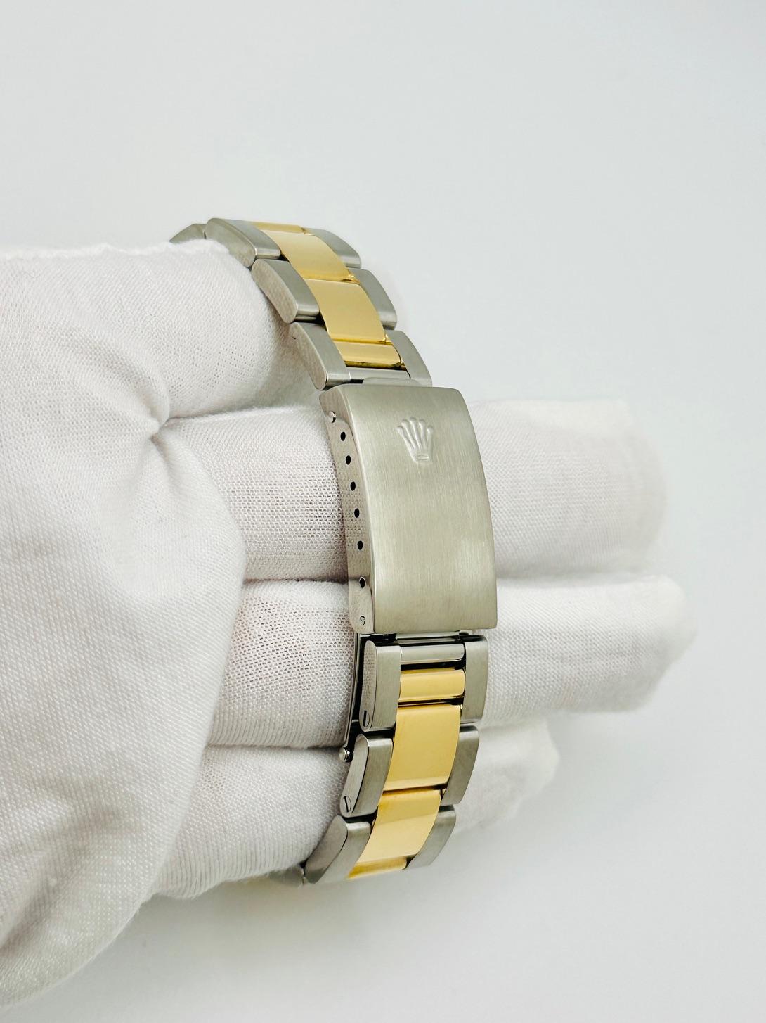 Rolex Datejust 16203 36mm Champagner Diamant-Zifferblatt 18K Gold Stahl Box Papier im Angebot 1