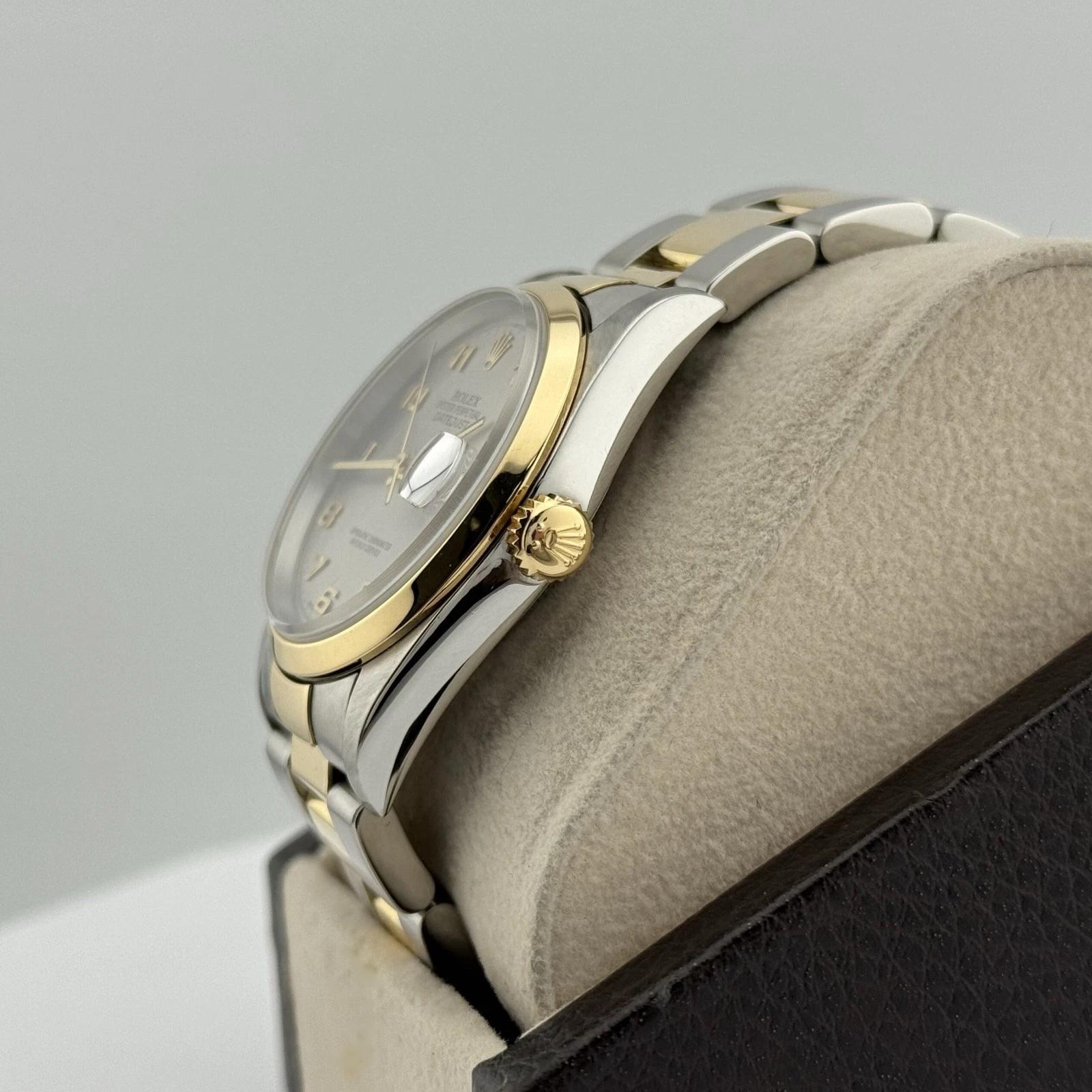 Rolex Datejust 16203 36mm Slate Dial Stainless Steel 18K Yellow Gold 2002 For Sale 1