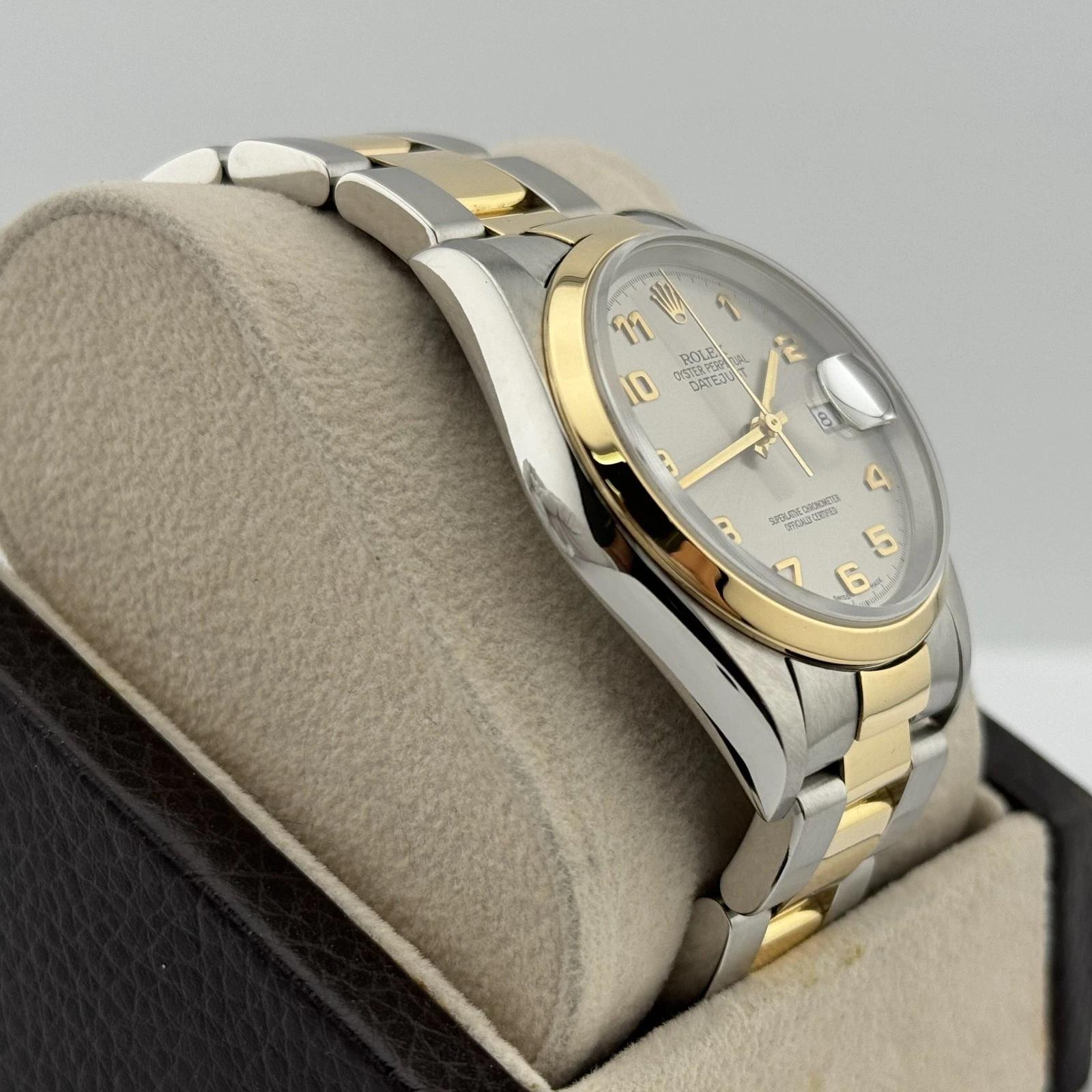 Rolex Datejust 16203 36mm Slate Dial Stainless Steel 18K Yellow Gold 2002 For Sale 2