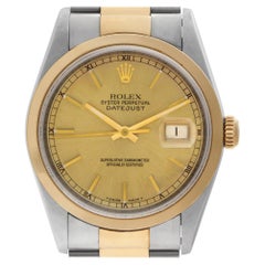 Rolex Datejust 16203, Gold Dial, Certified and Warranty