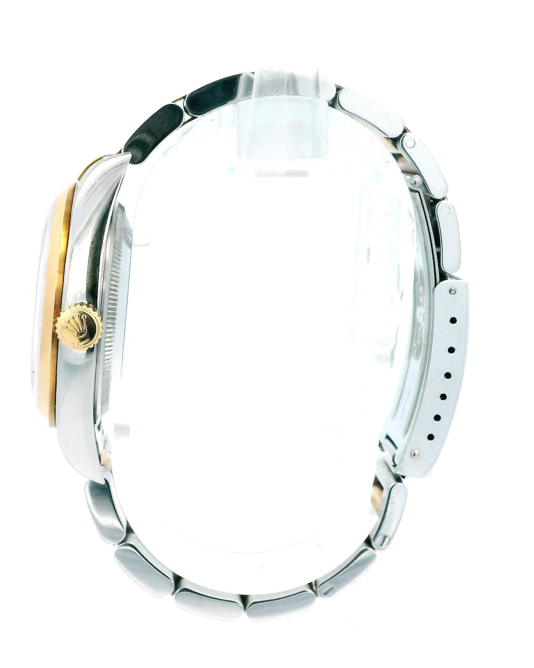 Montre Rolex Datejust 16203 en acier inoxydable et or jaune 18 carats Excellent état - En vente à Great Neck Plaza, NY