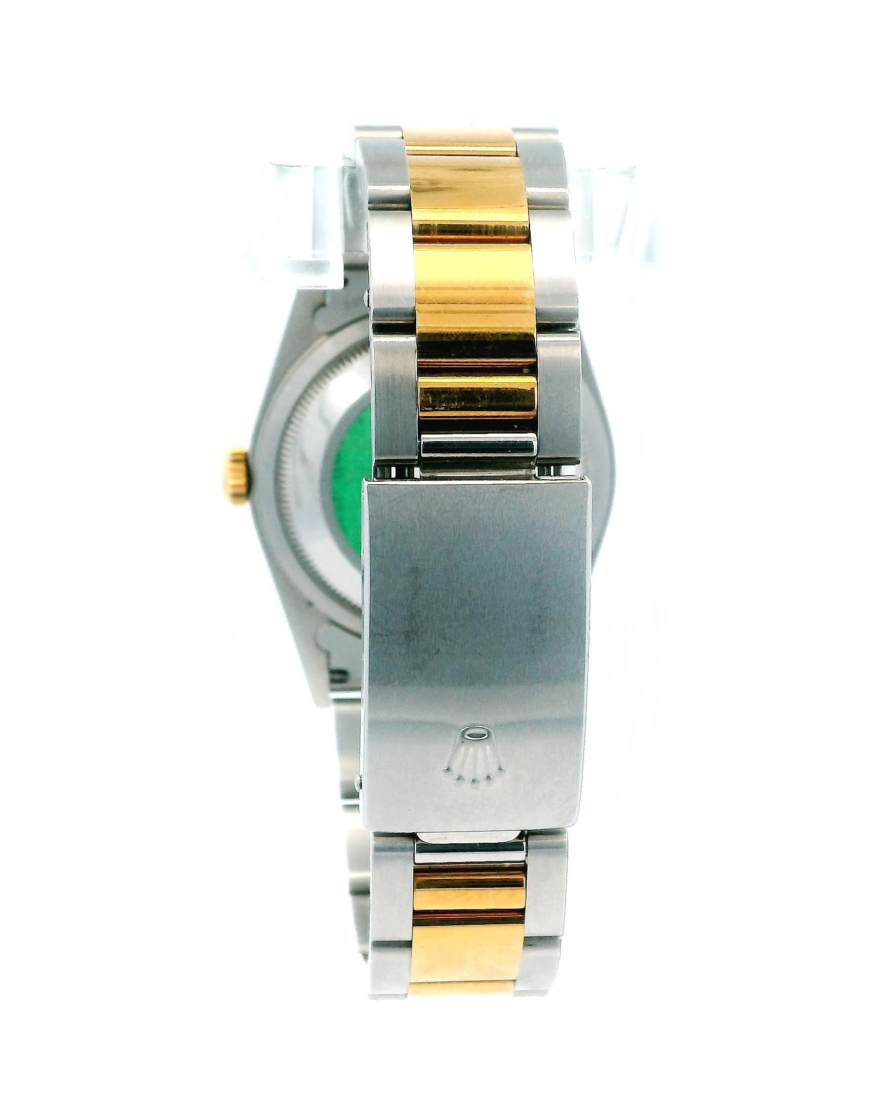 Montre Rolex Datejust 16203 en acier inoxydable et or jaune 18 carats en vente 4