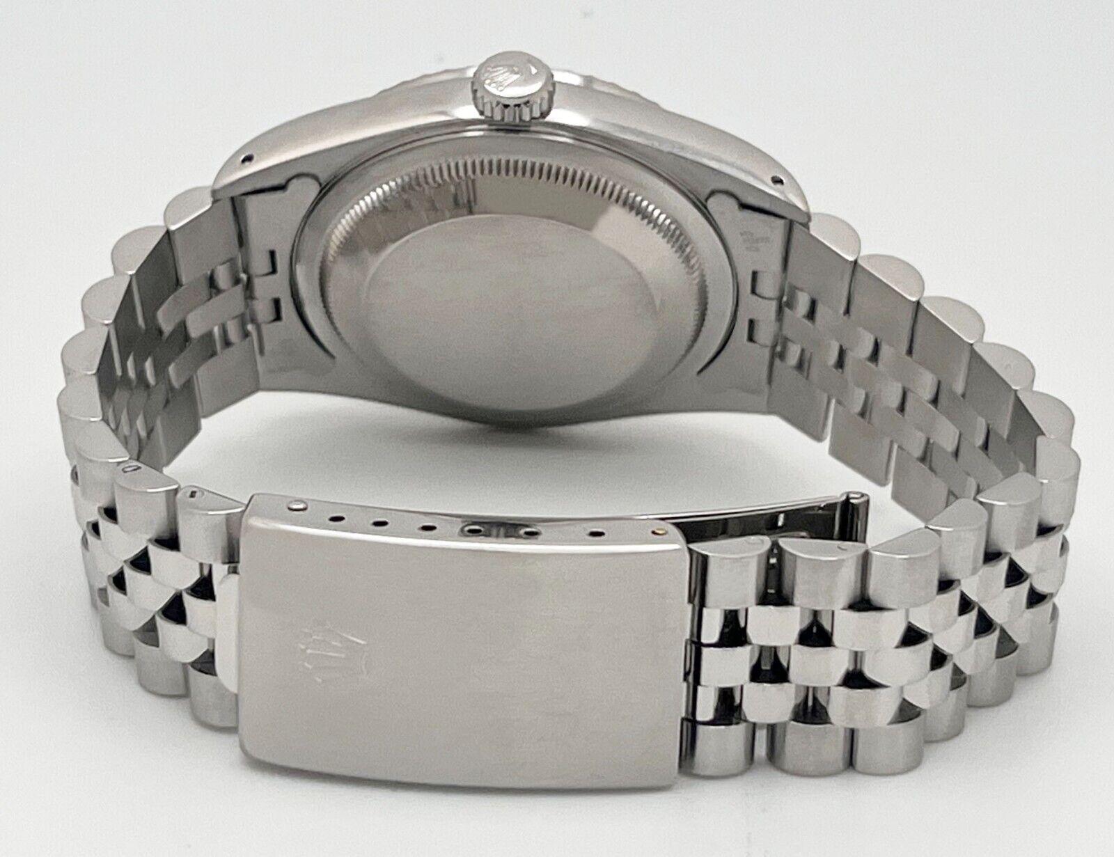Rolex Datejust 16220 36 mm Grauer Wandteppich Zifferblatt Edelstahl Box Papiere im Zustand „Hervorragend“ in San Diego, CA