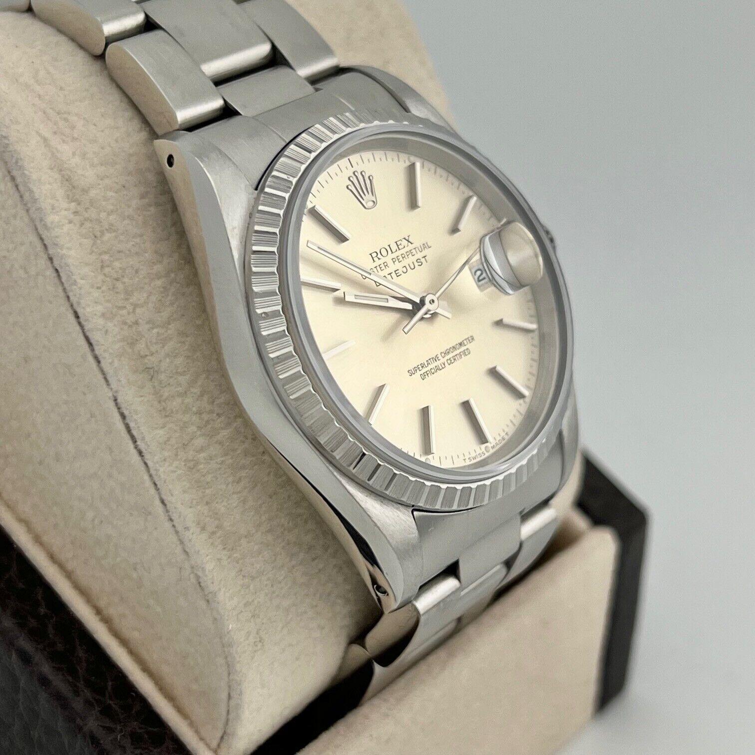 Men's Rolex Datejust 16220 36mm Silver Dial Stainless Steel
