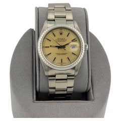 Rolex Datejust 16220 36mm Silver Tropical Dial Stainless Steel