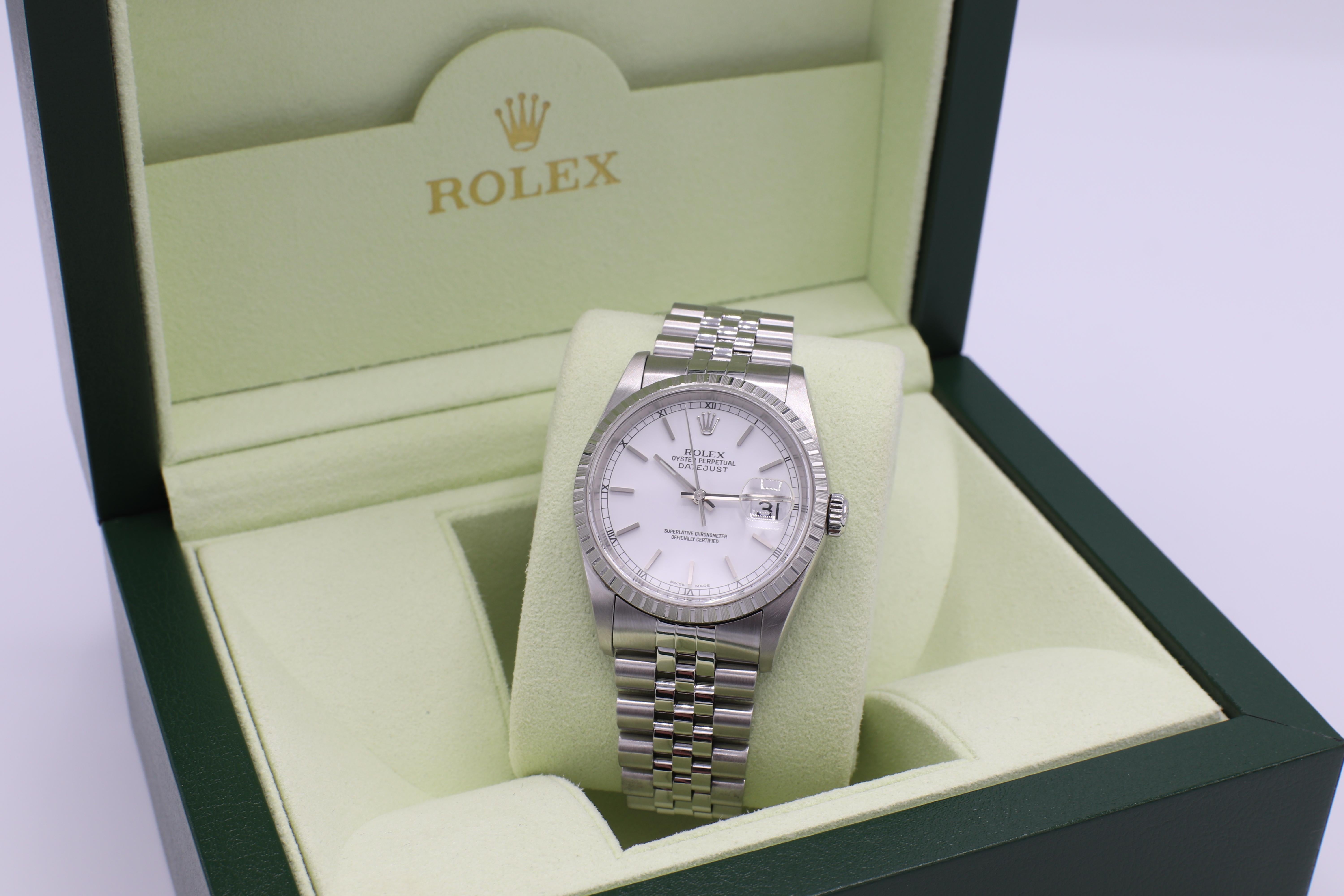 Rolex DateJust 16220 Stainless Steel Watch 6