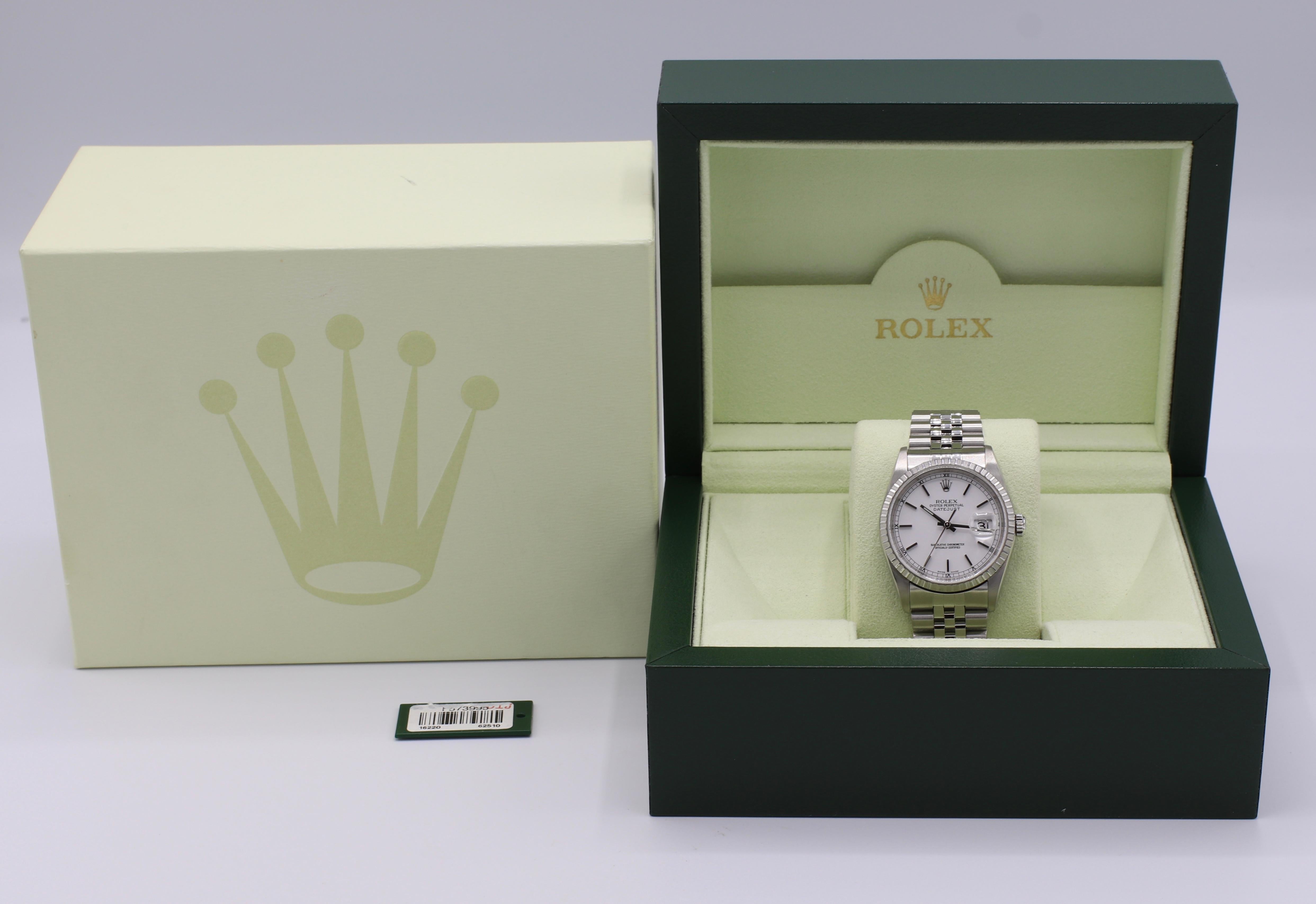 Rolex DateJust 16220 Stainless Steel Watch 8