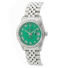 Rolex Datejust 16220, Green Dial, Certified and Warranty