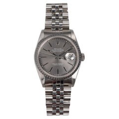 Rolex Datejust 16220 Grey Dial Watch in Steel, 1990s