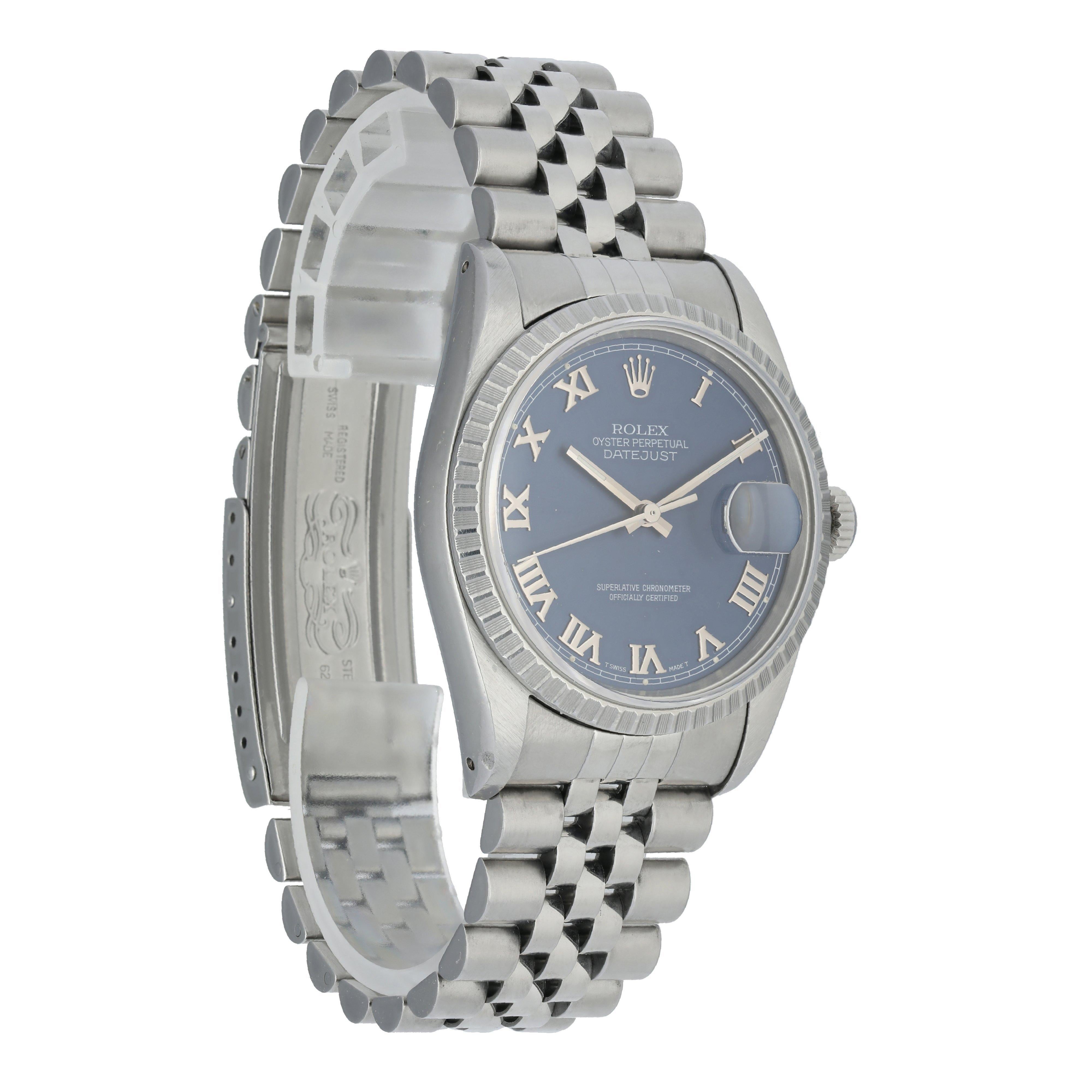 Rolex Datejust 16220 Men's Watch In Excellent Condition For Sale In New York, NY