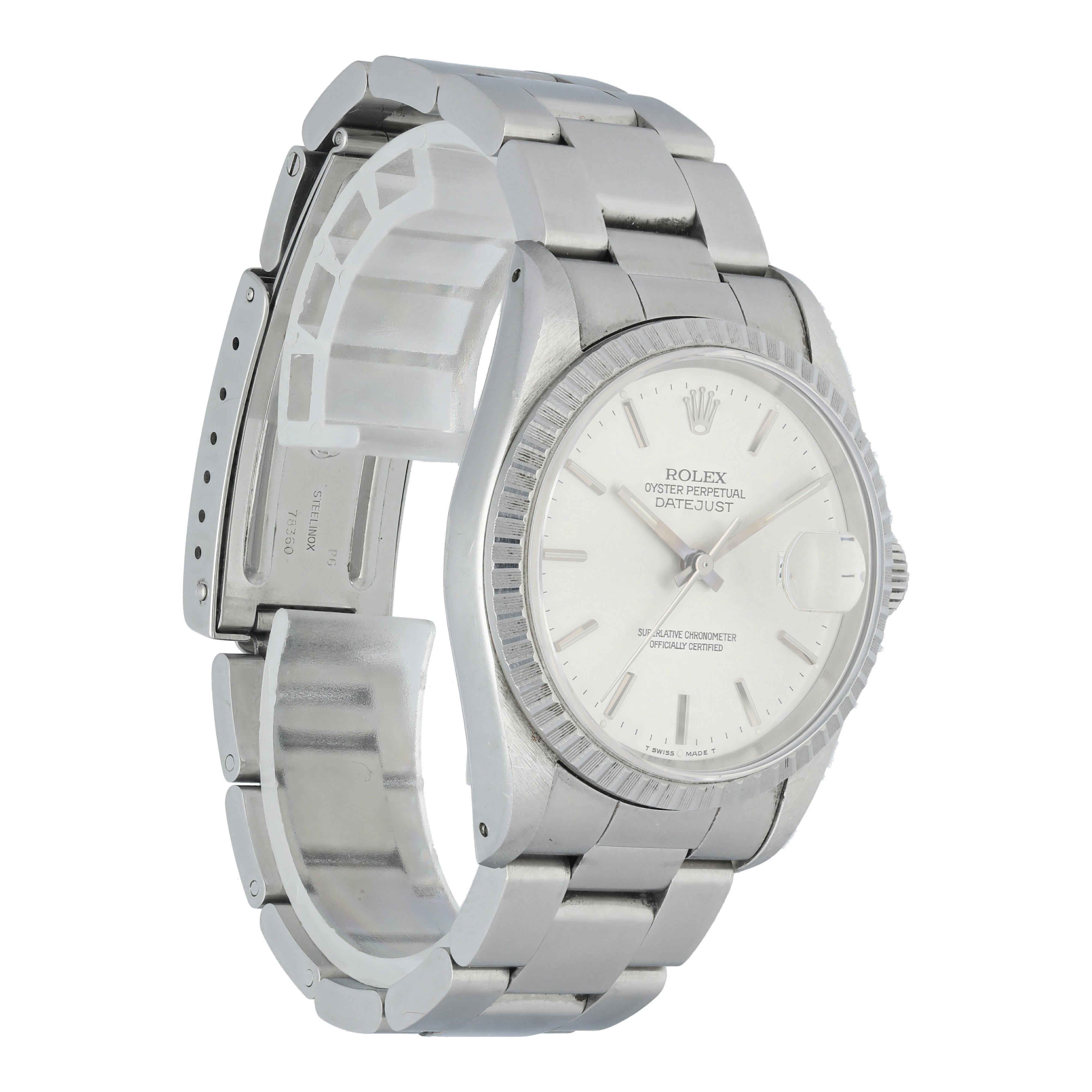 Rolex Datejust 16220 Men's Watch In Excellent Condition For Sale In New York, NY