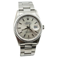 Rolex Datejust 16220 avec cadran argenté en acier inoxydable 36 mm