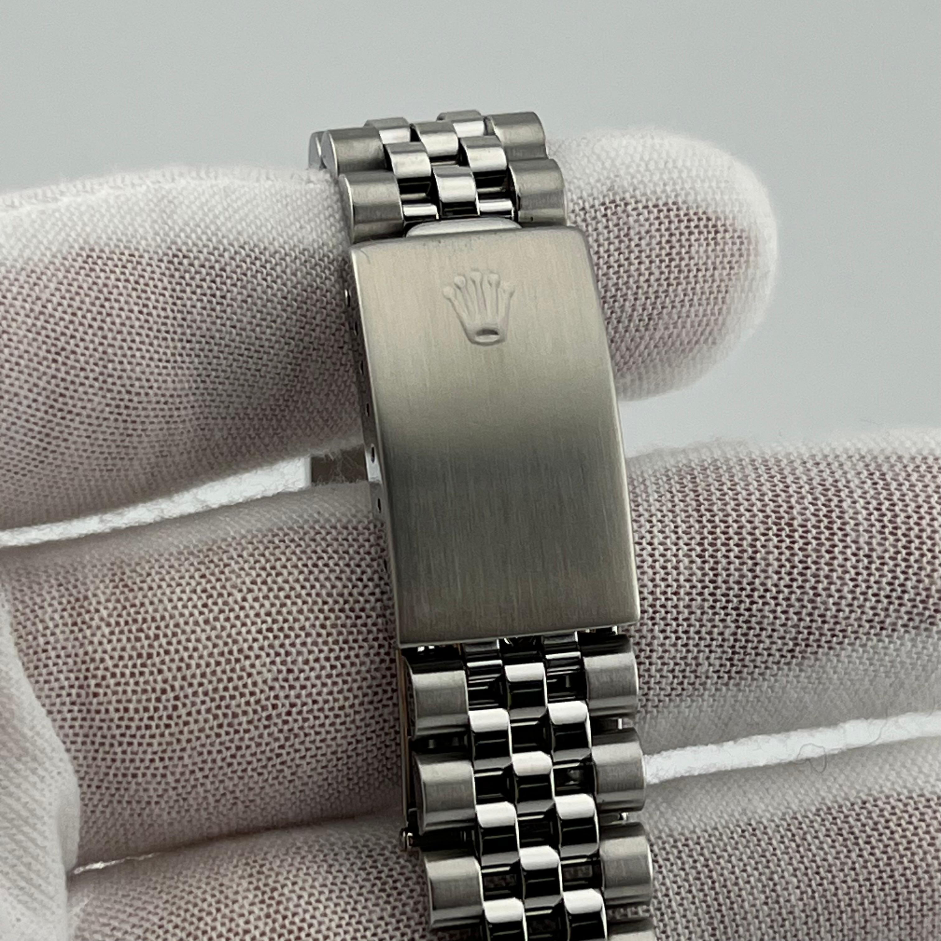 Rolex Datejust 16220 Silver Diamond Dial Diamond Bezel Stainless Steel 36mm For Sale 1